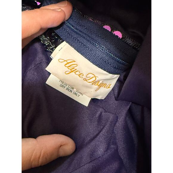 Alyce Designs Size 10 Purple & Black Sequined Sleeveless Dress - Picture 2 of 7